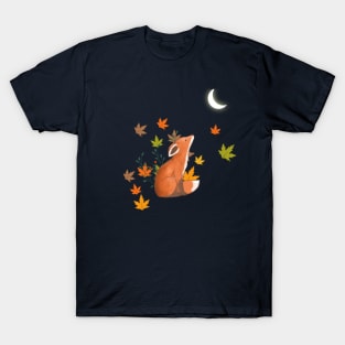 Moon light fox Hoodies Design T-Shirt